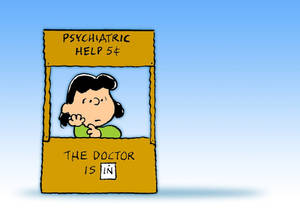 Lucy Van Pelt Psych Help Booth Wallpaper