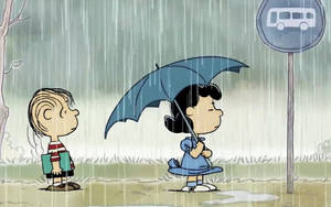 Lucy Van Pelt Raining Wallpaper