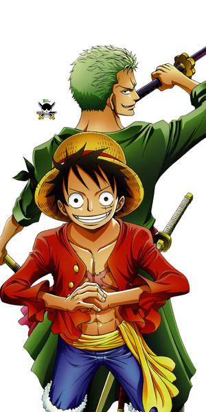 Luffy And Zoro, The Pirate Duo Of The Straw Hat Pirates Wallpaper