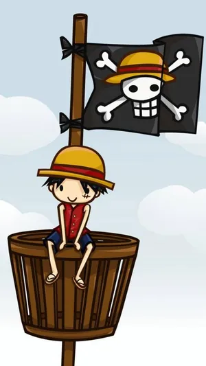 Luffy Funny Cartoon Art Wallpaper