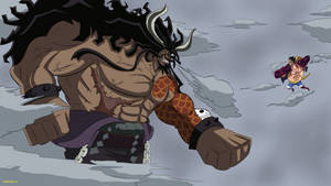 Luffy Gear 4 And Kaido Human Wallpaper