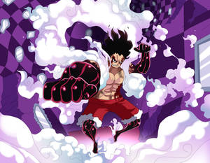 Luffy Gear 4 Purple Poster Wallpaper