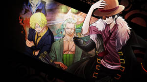 Luffy Zoro Sanji Action Art Cover Desktop Wallpaper