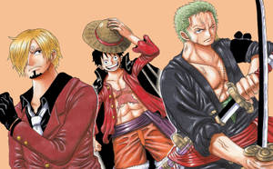 Luffy Zoro Sanji Fan Art Serious Desktop Wallpaper