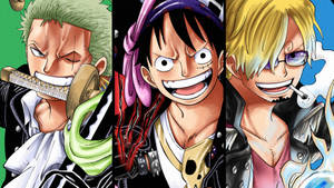 Luffy Zoro Sanji Trio One Piece Desktop Wallpaper