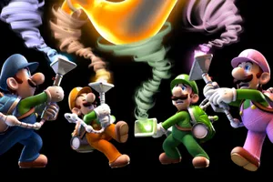 Luigi's Mansion 3 Multicolor Luigi And Poltergust Wallpaper