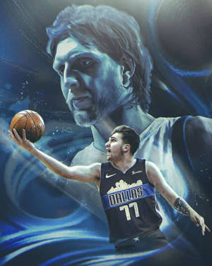 Luka Doncic Dirk Nowitzki Wallpaper