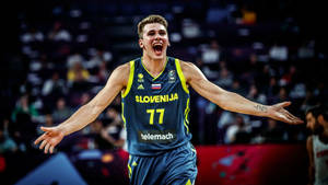 Luka Doncic Slovenia Team Wallpaper