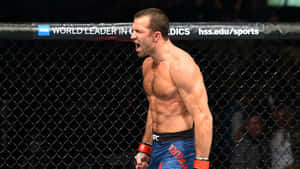 Luke Rockhold In Action During The Ufc Fight Night 2017. Wallpaper