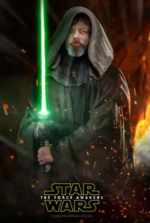 Luke Skywalker In Full Jedi Regalia Wallpaper