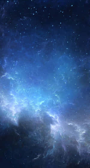 Luminescent Blue Nebula In Universe Iphone Wallpaper