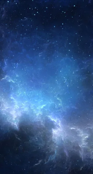 Luminescent Blue Nebula In Universe Iphone Wallpaper