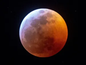 Lunar Eclipse Closeup View Wallpaper