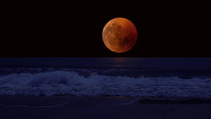 Lunar Eclipse Waves Wallpaper