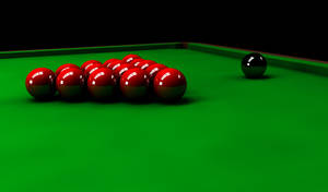 Lustrous Red Snooker Balls Wallpaper