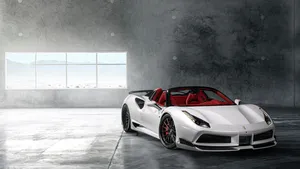 Luxurious White Ferrari Iphone Wallpaper