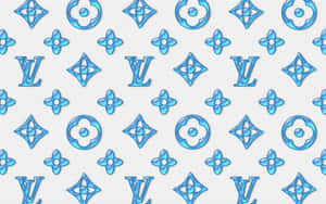 Luxury In Blue – Louis Vuitton Blue Collection Wallpaper