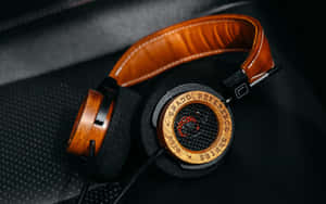 Luxury Wooden Headphones Wallpaper