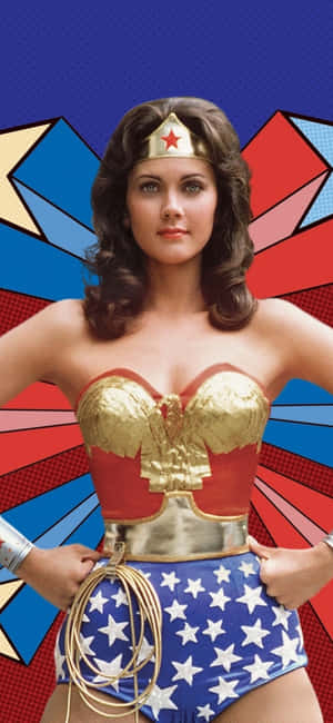 Lynda Carter Wonder Woman Classic Pose Wallpaper