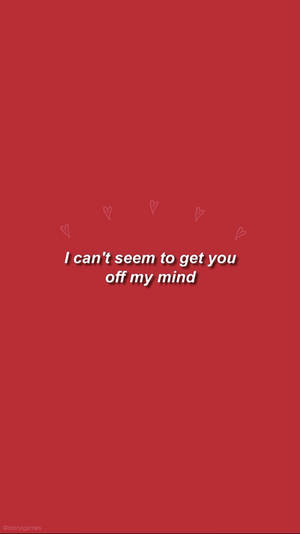 Lyric Quote Pastel Red Aesthetic Wallpaper