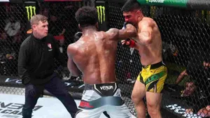 M M A Fight Punch Connects Wallpaper