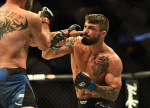 M M A Fighter Mike Perryin Action Wallpaper