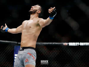 M M A Fighter Victory Celebration Wallpaper