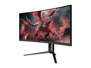 M S I Gaming Monitor Dragon Graphic Wallpaper