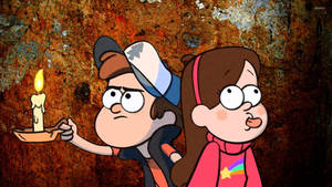 Mabel And Dipper Pines Enjoy An Adventure In Gravity Falls Wallpaper