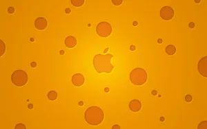 Mac Logo On Cheese Background Wallpaper