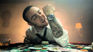 Mac Miller On Poker Table Wallpaper