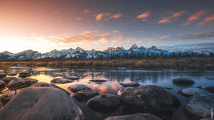 Macbook Air 4k Rocky Stream Wallpaper