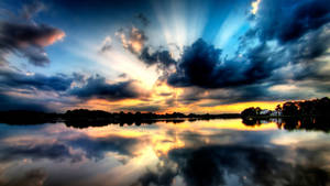 Macbook Air Water Sunset Wallpaper