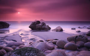 Macbook Pro Pink Shore Scenery Wallpaper