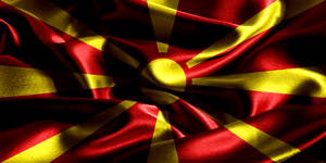 Macedonia Flag Fabric Texture Wallpaper