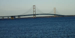 Mackinac Bridge From Afar Wallpaper