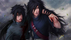 Madara And Izuna, Legendary Brothers Of The Uchiha Clan Wallpaper