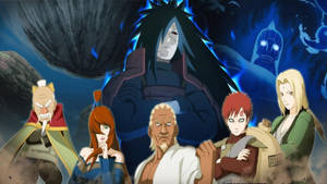 Madara And The Five Kage Join Forces To Protect Their Land Wallpaper