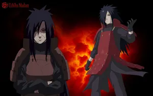 Madara Uchiha In Two Poses Wallpaper