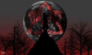 Madara Uchiha With Sharingan Wallpaper