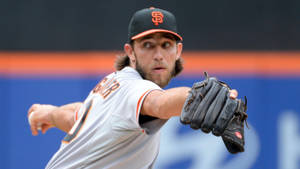 Madison Bumgarner Close Up With Mitt Wallpaper