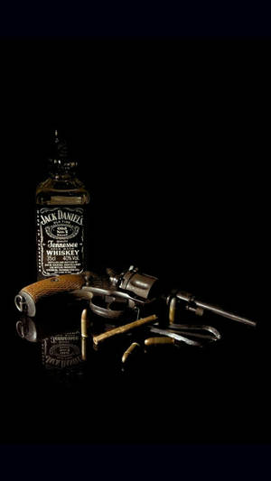 Mafia Gun And Booze Wallpaper