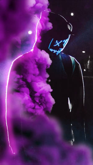 Magenta Smoke Purge Mask Wallpaper