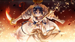 Magi The Labyrinth Of Magic Main Duo Wallpaper