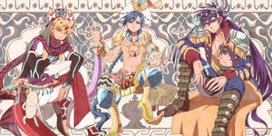 Magi The Labyrinth Of Magic Sinbad Alibaba Wallpaper