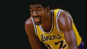 Magic Johnson Black Background Wallpaper