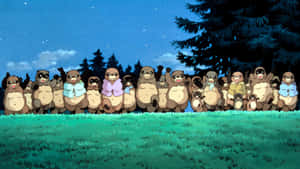 Magical Pom Poko Tanukis In Action Wallpaper