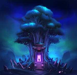 Magical Tree Digital Art Wallpaper