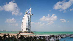 Magnificent Burj Al Arab During Daylight Wallpaper