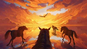 Magnificent Galloping Horse Wallpaper